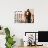 Hochzeitstich mit Foto Poster (Heimbüro)