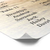 Hochzeitstich mit Foto Poster (Ecke)