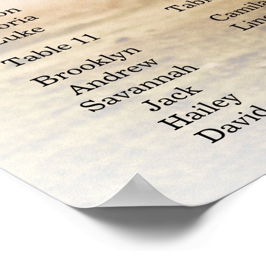 Hochzeitstich mit Foto Poster (Ecke)