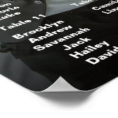 Hochzeitstich mit Foto Poster (Ecke)