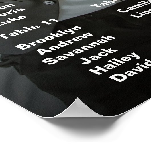 Hochzeitstich mit Foto Poster (Ecke)