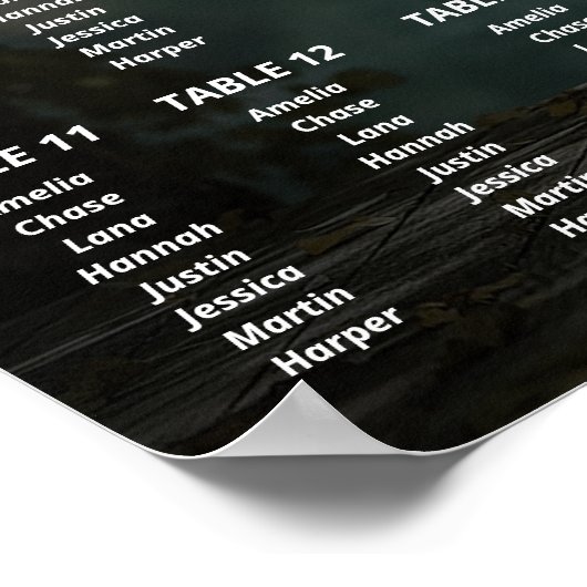 Hochzeitstich mit Foto Poster (Ecke)