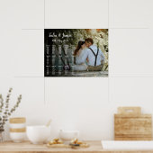 Hochzeitstich mit Foto Poster (Küche)