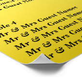 Hochzeitstich-Plakatposter Poster (Ecke)