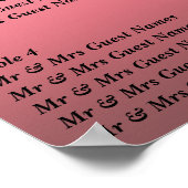 Hochzeitstich-Plakatposter Poster (Ecke)