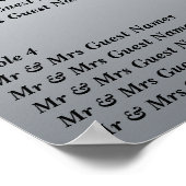 Hochzeitstich-Plakatposter Poster (Ecke)