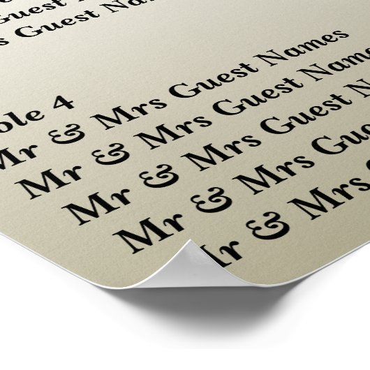 Hochzeitstich-Plakatposter Poster (Ecke)