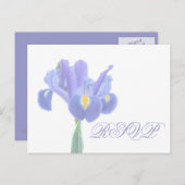 Hochzeitstichtag RSVP Iris Postkarten (Vorne/Hinten)