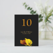 Hochzeitstichtag-Tischnummer Postkarte (Stehend Vorderseite)