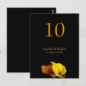 Hochzeitstichtag-Tischnummer Postkarte (Vorne/Hinten)