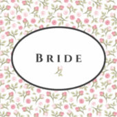 Hochzeitsticker-Bride-Rose Aufkleber (Vorderseite)