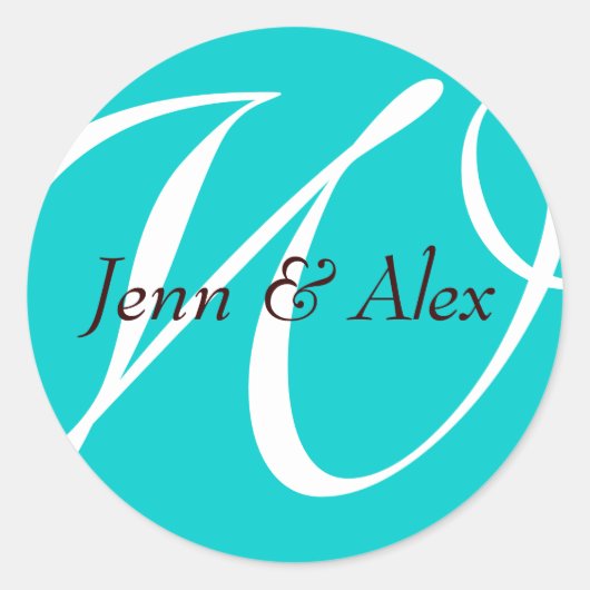 Hochzeitsticker| C1 Runder Aufkleber (Vorderseite)