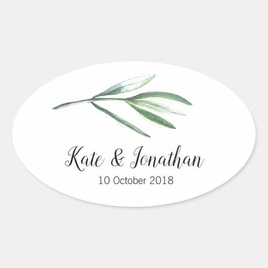 Hochzeitsticker für Liebhaber Ovaler Aufkleber (Vorderseite)