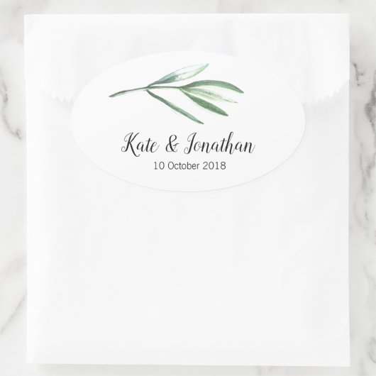 Hochzeitsticker für Liebhaber Ovaler Aufkleber (Tasche)