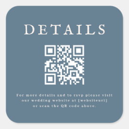 Hochzeitsticker für QR-Code Quadratischer Aufkleber