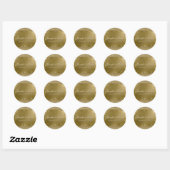 Hochzeitsticker Gold Runder Aufkleber (Blatt)