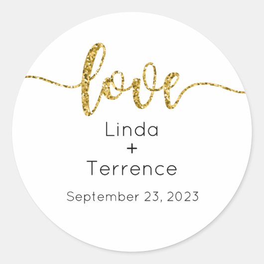 Hochzeitsticker, Hochzeitstiefel, Skript, Liebe Runder Aufkleber (Vorderseite)