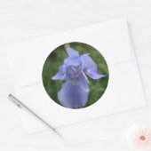 Hochzeitsticker Hübsch Blue Iris Blume Runder Aufkleber (Umschlag)