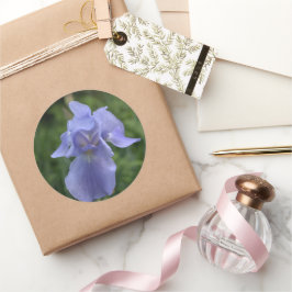 Hochzeitsticker Hübsch Blue Iris Blume Runder Aufkleber