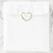 Hochzeitsticker Liebe Herzsticker Rustikale Botani Herz-Aufkleber (Tasche)