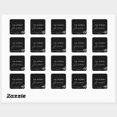 Hochzeitsticker Quadratischer Aufkleber (Blatt)