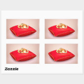 Hochzeitsticker Rechteckiger Aufkleber (Blatt)