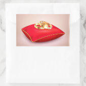 Hochzeitsticker Rechteckiger Aufkleber (Tasche)