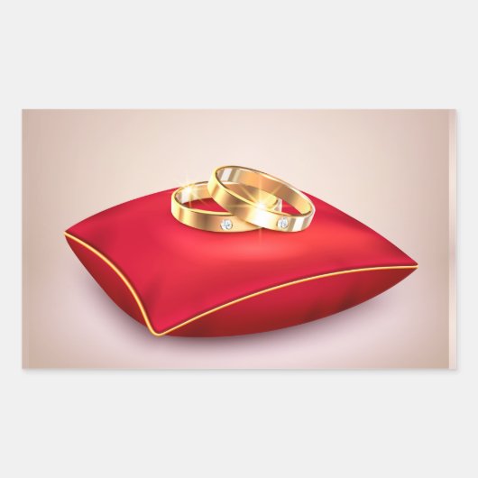 Hochzeitsticker Rechteckiger Aufkleber (Vorderseite)