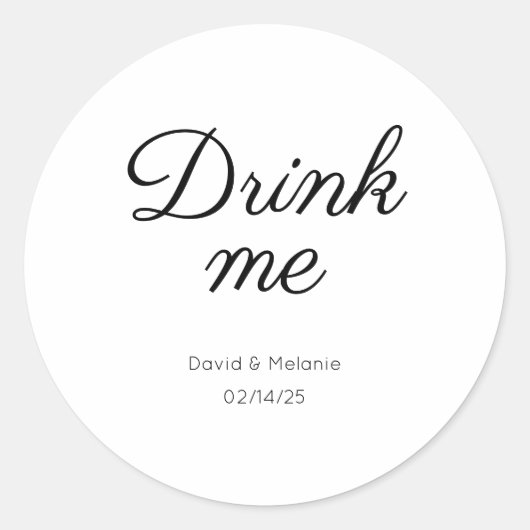 Hochzeitsticker Runder Aufkleber (Vorderseite)