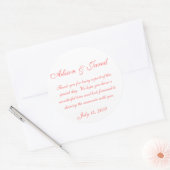 Hochzeitsticker Runder Aufkleber (Umschlag)