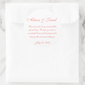 Hochzeitsticker Runder Aufkleber (Tasche)