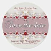 Hochzeitsticker Runder Aufkleber (Vorderseite)