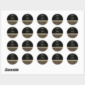 Hochzeitsticker Runder Aufkleber (Blatt)