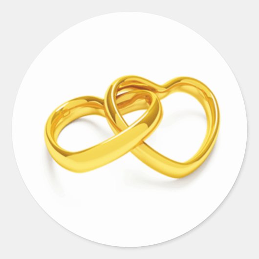 Hochzeitsticker Runder Aufkleber (Vorderseite)