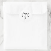 Hochzeitsticker und Etikett mit Bow Runder Aufkleber (Tasche)