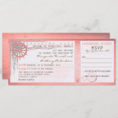 Hochzeitsticket Boarding Vintag mit UAWG Einladung (Vorne/Hinten)