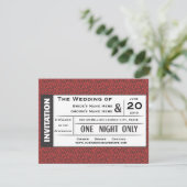 Hochzeitsticket! Einladung (Stehend Vorderseite)