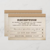 Hochzeitstickets Begleitkarte (Vorne/Hinten)