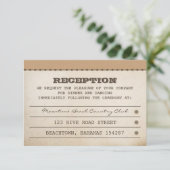 Hochzeitstickets Begleitkarte (Stehend Vorderseite)