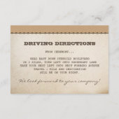 Hochzeitstickets Begleitkarte (Rückseite)