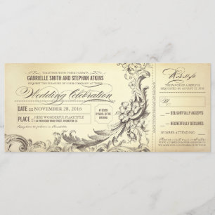 Hochzeitstickets für Jahrgänge - raffinierte Schnö Einladung