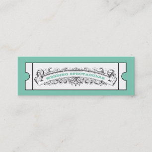 Hochzeitstickets - Mint Mini Visitenkarte