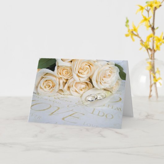 Hochzeitstiefel der Rose Karte (Gelbe Blume)