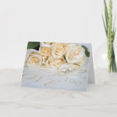 Hochzeitstiefel der Rose Karte (Vorderseite)