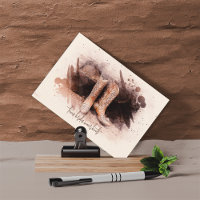 Hochzeitstiefel durch die Wasserfarbe des Holzpfah