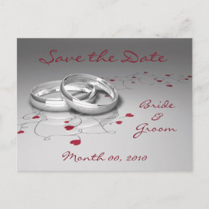 Hochzeitstiefel und Herz-Save the Date-Postkarten Ankündigungspostkarte