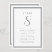 Hochzeitstiefelliste Gastrolle Tischnummer Grau We (Vorne/Hinten)