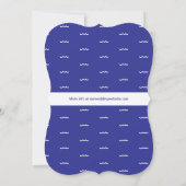 Hochzeitstiefschiff an Bord eines blauen Schiffes Einladung (Rückseite)