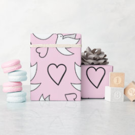 Hochzeitstiege für Ehegeschenke Rosa Nahtlos Geschenkpapier