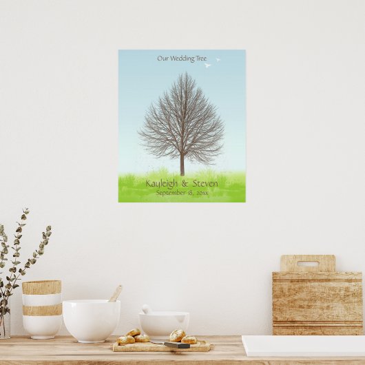 Hochzeitstielbaum Poster (Küche)